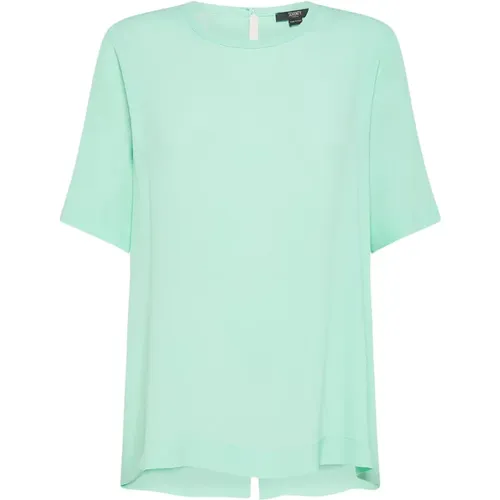 Kurzarm T-Shirt aus Seidenmischung , Damen, Größe: S - Seventy - Modalova