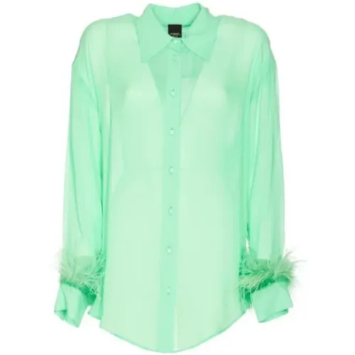 Grüne Blusen für Frauen , Damen, Größe: S - pinko - Modalova