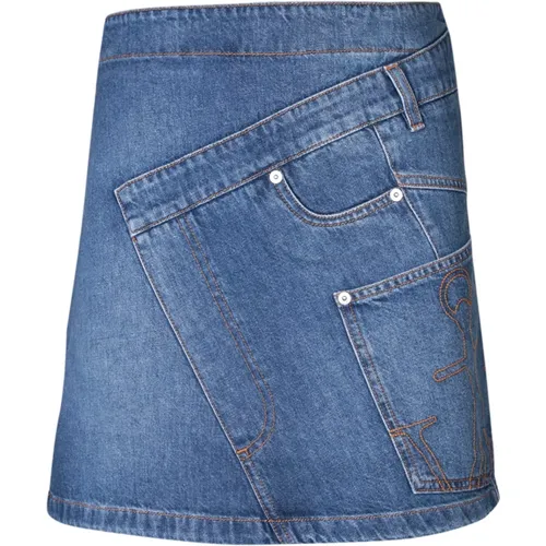 Cotton Skirt with Side Pocket , female, Sizes: XS, 2XS, S - JW Anderson - Modalova