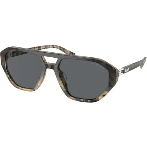 Sonnenbrille mit dunkelgrauen Gläsern - Michael Kors - Modalova