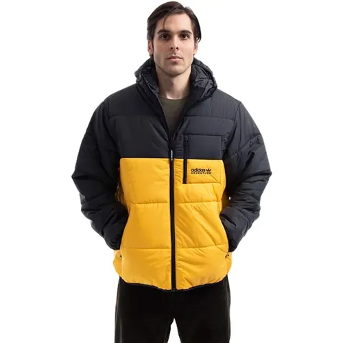 Reversible Hooded Down Jacket , male, Sizes: S, M, L - adidas Originals - Modalova