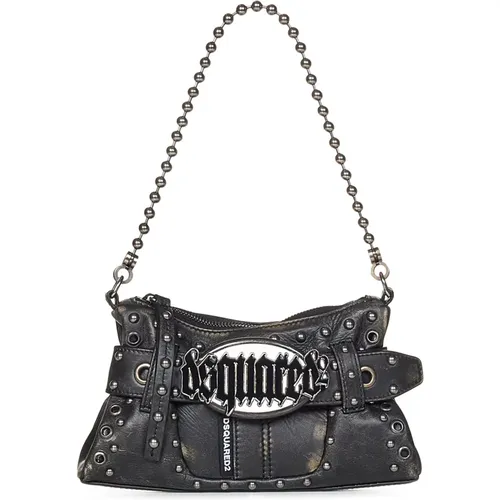 Leather Clutch Belt Shoulder Bag , female, Sizes: ONE SIZE - Dsquared2 - Modalova