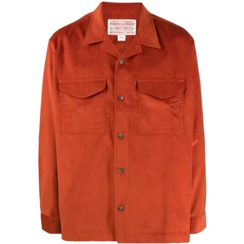 Rust Corduroy Camp Shirt , male, Sizes: XL - Filson - Modalova