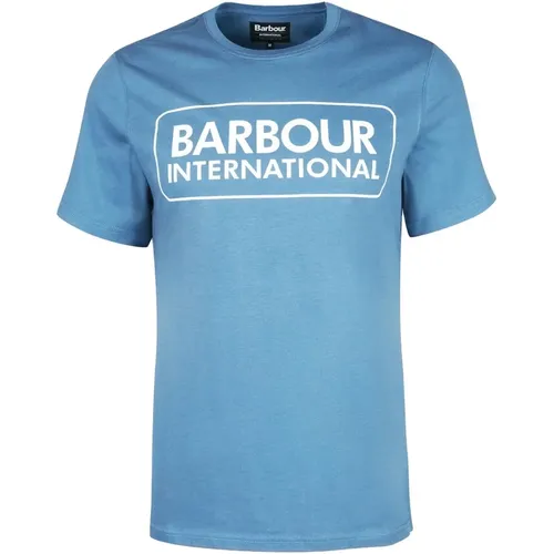 Essential Large Logo T-Shirt Horizon , Herren, Größe: L - Barbour - Modalova