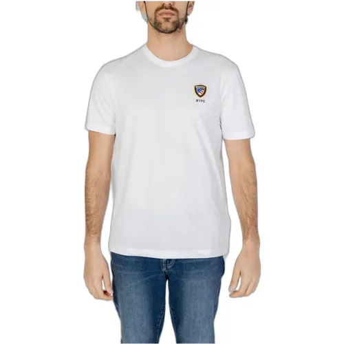 T-Shirts , Herren, Größe: L - Blauer - Modalova