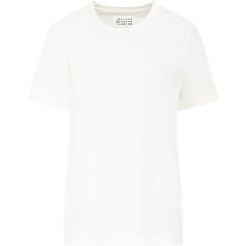 Besticktes Logo Baumwoll T-Shirt , Herren, Größe: XL - Maison Margiela - Modalova