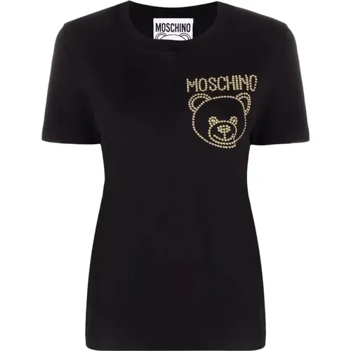 Couture Baumwoll Logo T-Shirt - Moschino - Modalova