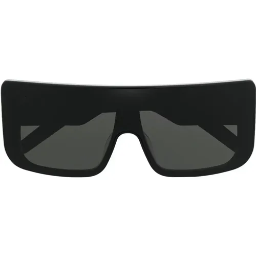 Schwarze Oversize Quadratische Sonnenbrille - Rick Owens - Modalova