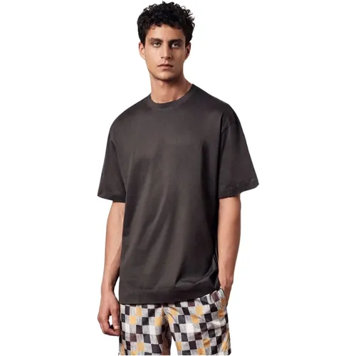 Luxuriöses Oversize Fit T-Shirt , Herren, Größe: S - Massimo Alba - Modalova