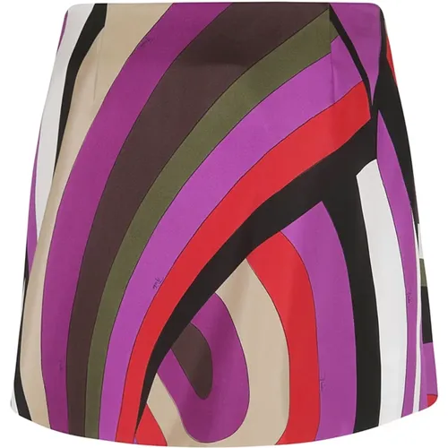 Skirt - Silk Twill , female, Sizes: S - EMILIO PUCCI - Modalova