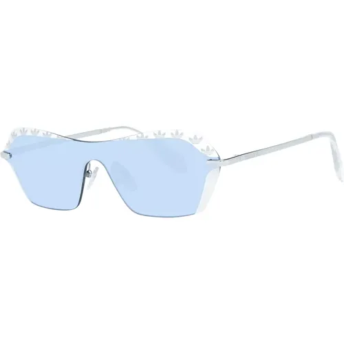 Weiße Damen-Sonnenbrille mit verspiegelten Gläsern - Adidas - Modalova