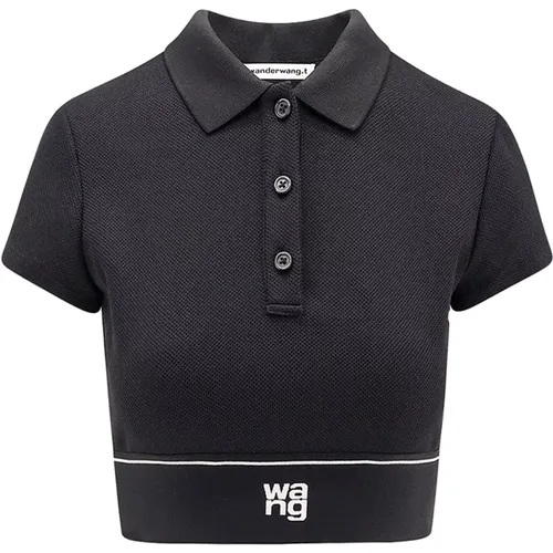 Crop Fit Polo Shirt Cheerleader Style , Damen, Größe: M - alexander wang - Modalova