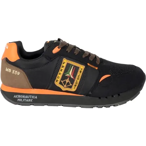 Tricolori Running Sneakers Schwarz Orange , Herren, Größe: 41 EU - aeronautica militare - Modalova