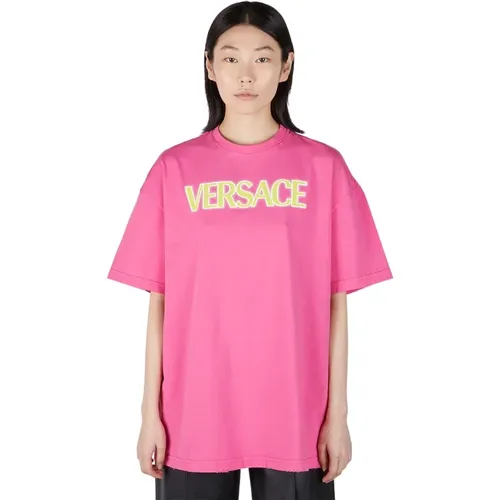 Logo Print T-Shirt Versace - Versace - Modalova