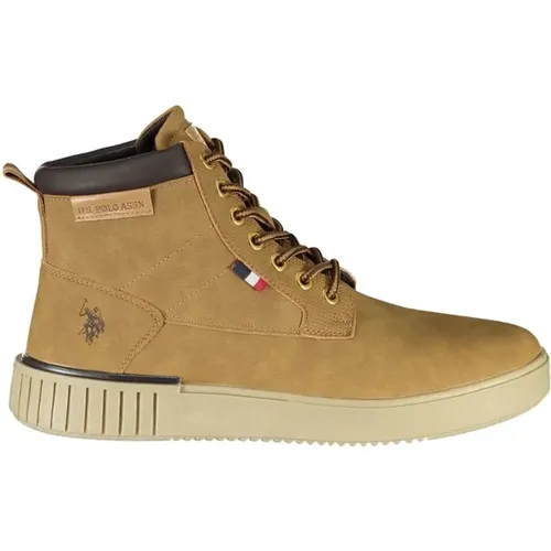 Elegant Lace-Up Boots with Logo Detail , male, Sizes: 8 UK, 7 UK - U.s. Polo Assn. - Modalova