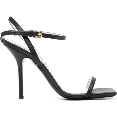 Leather Slingback Sandals , female, Sizes: 7 UK, 3 UK, 6 UK, 4 UK, 4 1/2 UK, 5 UK - Moschino - Modalova