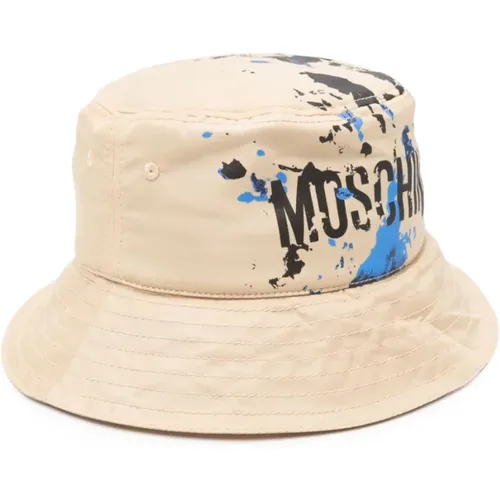 Beiger Hut mit Muschel-Farbspritzern , Herren, Größe: M - Moschino - Modalova