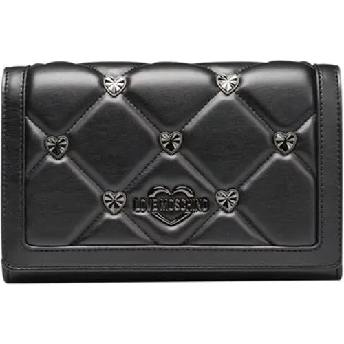 Schwarze Umhängetasche mit Kette - Love Moschino - Modalova