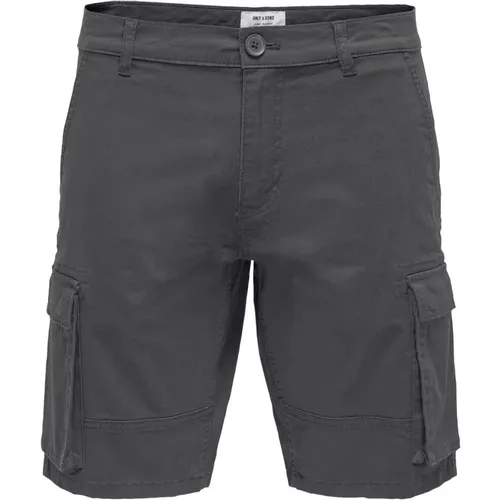 Cargo Shorts mit vielen Taschen , Herren, Größe: 2XL - Only & Sons - Modalova