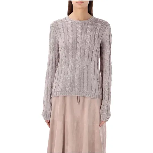 Silk Cable-Knit Sweater , female, Sizes: M - Ralph Lauren - Modalova