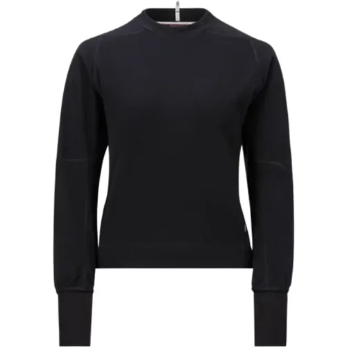 Logo-Applikation Fleece Sweatshirt mit reflektierenden Details , Damen, Größe: XS - Moncler - Modalova