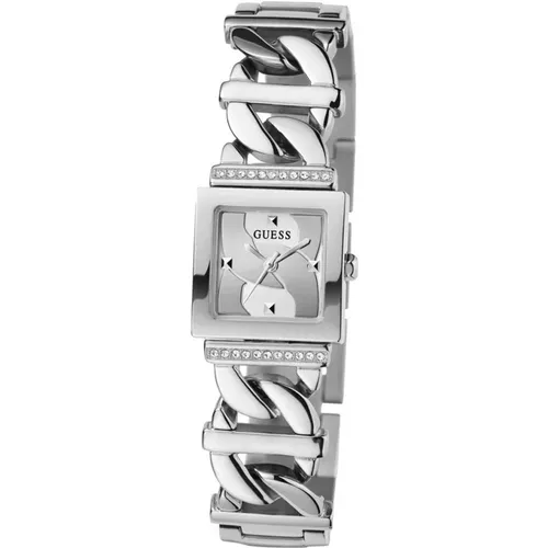 Silver Runaway Stainless Steel Watch , female, Sizes: ONE SIZE - Guess - Modalova