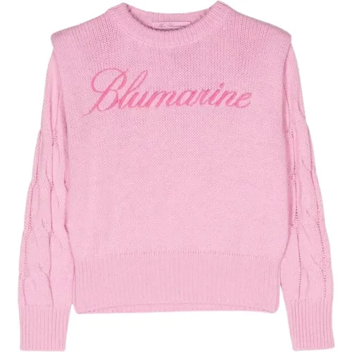 Rosa Pullover Bubblegum Wollmischung - Blumarine - Modalova