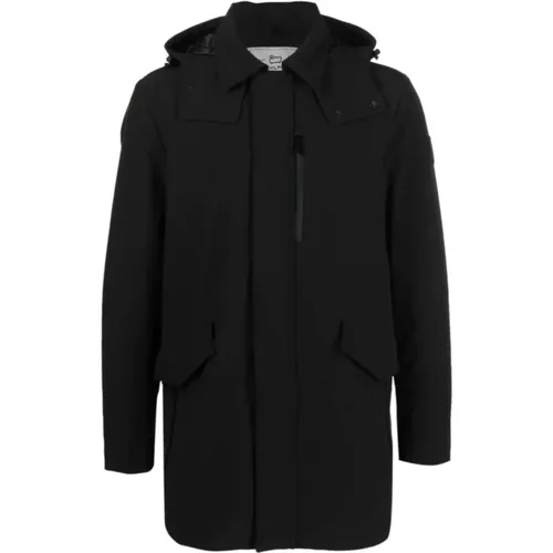 Langer Herren Softshell Daunenmantel , Herren, Größe: XL - Woolrich - Modalova