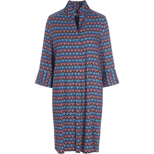 Kimono-inspiriertes Hemdkleid mit geometrischem Druck,KAMILLE EV-Bettdecke - Dea Kudibal - Modalova