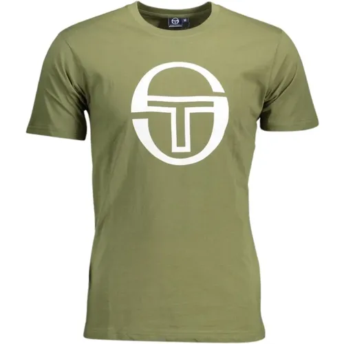 Druck Logo Rundhals T-Shirt , Herren, Größe: 2XL - Sergio Tacchini - Modalova