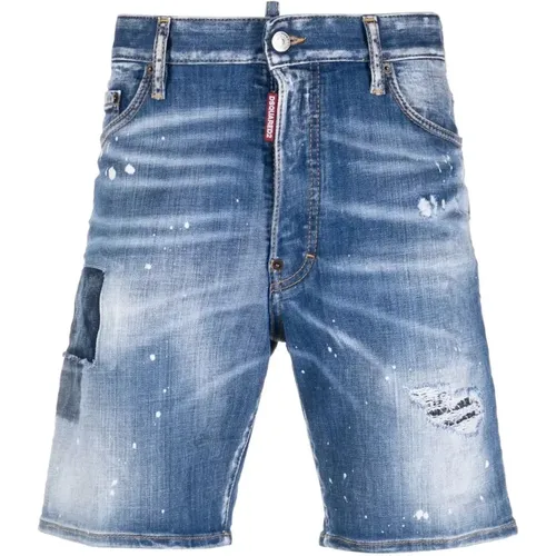 Blaue Casual Shorts für Männer - Dsquared2 - Modalova