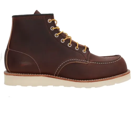 Braune Leder Schnürstiefeletten , Herren, Größe: 40 1/2 EU - Red Wing Shoes - Modalova