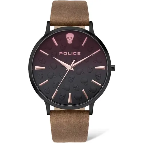 Mens Watch Black , male, Sizes: ONE SIZE - Police - Modalova