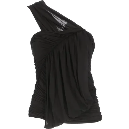 One-Shoulder Top with Asymmetric Hem , female, Sizes: M - Rick Owens - Modalova