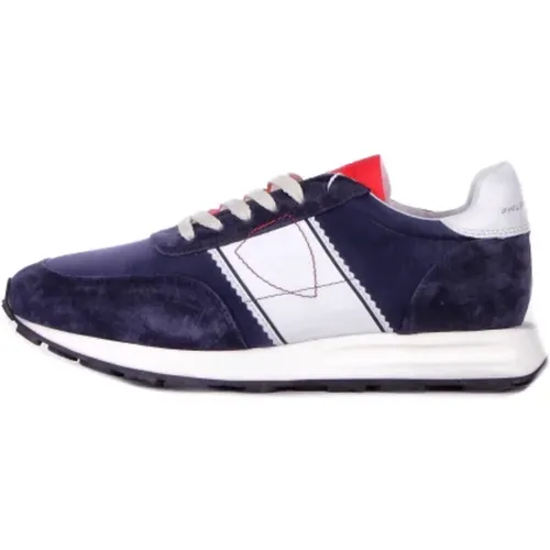 Wildleder Logo Sneakers Gummisohle , Herren, Größe: 40 EU - Philippe Model - Modalova