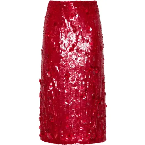 Floral Sequin Pencil Skirt , female, Sizes: XS, S, L, M - P.a.r.o.s.h. - Modalova