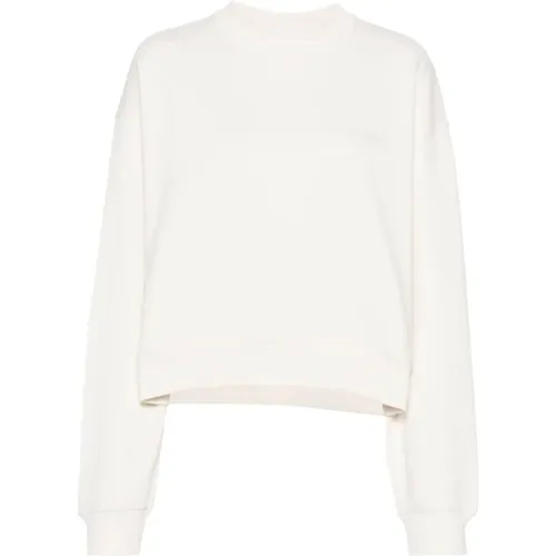 Light Beige Cotton Sweater with Logo Print , female, Sizes: S - Axel Arigato - Modalova