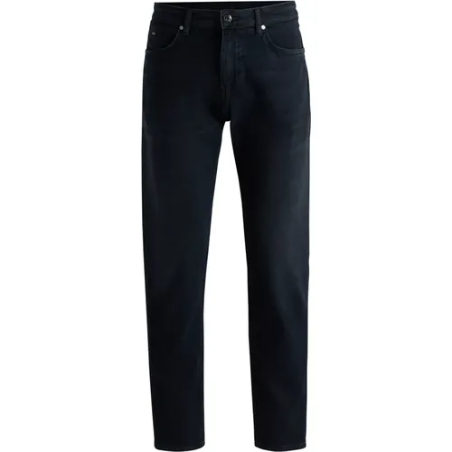 Boss , Straight Cut Stretch Denim Jeans , Herren, Größe: W38 L34 - Boss Black - Modalova