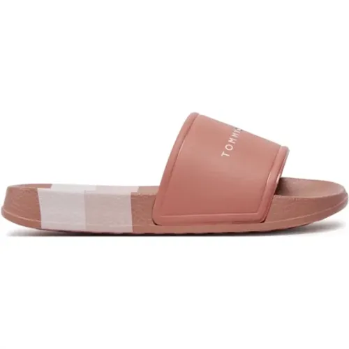 Logo PVC Mule Sandalen - Rose , Damen, Größe: 37 EU - Tommy Hilfiger - Modalova