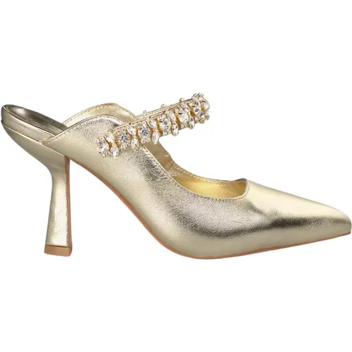 Crystal Slingback Shoe , female, Sizes: 2 UK, 9 UK, 7 UK, 3 UK, 5 UK, 4 UK, 6 UK - Alma en Pena - Modalova