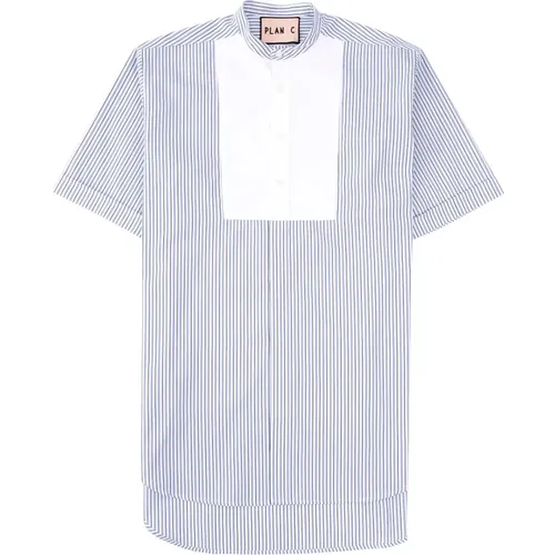 Striped Shirt Popeline , Damen, Größe: XS - PLAN C - Modalova