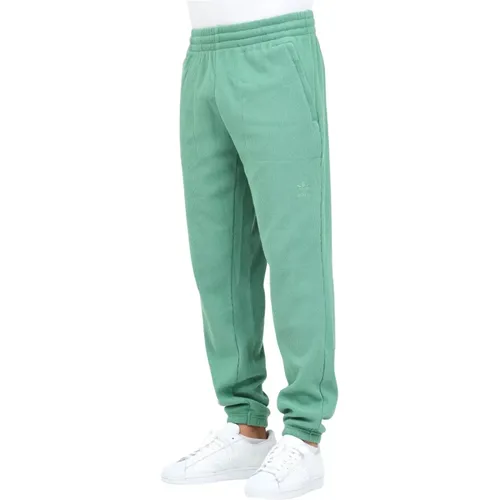 Grüne Sportliche Essentials Waffelhose , Herren, Größe: XS - adidas Originals - Modalova