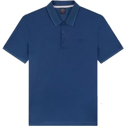Polo IN Organic Cotton Pique With Embroidered Shark , male, Sizes: L, M, XL - PAUL & SHARK - Modalova