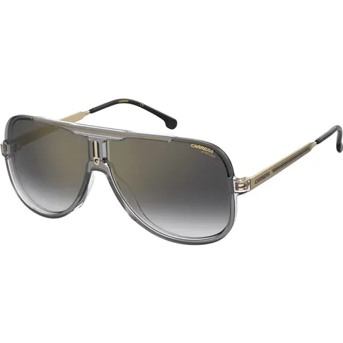 Graue Sonnenbrille mit goldschattierten Gläsern , Herren, Größe: 64 MM - Carrera - Modalova