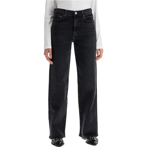 Schwarze Straight Harper Jeans für Frauen - Agolde - Modalova