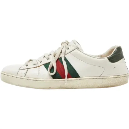 Pre-owned Leather sneakers , female, Sizes: 9 1/2 UK - Gucci Vintage - Modalova