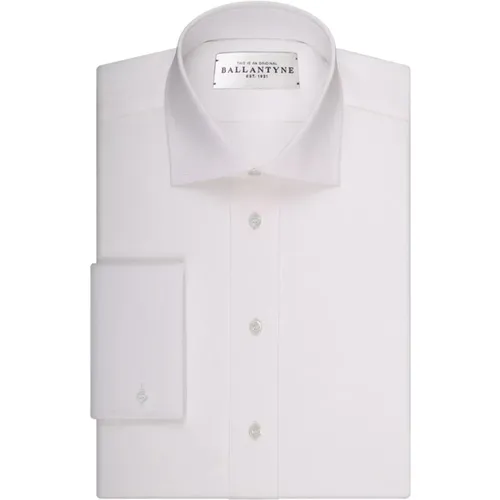Herren Weiße Baumwolle Französischer Kragen Hemd , Herren, Größe: 4XL - Ballantyne - Modalova