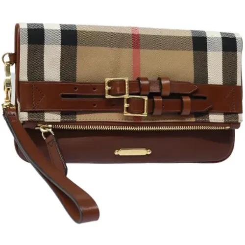 Pre-owned Canvas clutches , female, Sizes: ONE SIZE - Burberry Vintage - Modalova