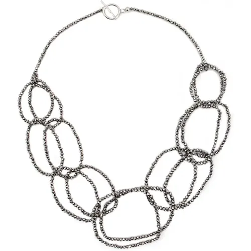 Sophisticated Beaded Necklace , female, Sizes: ONE SIZE - Le Tricot Perugia - Modalova