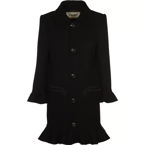 Mini Ruffled Coat , female, Sizes: 2XS - Dsquared2 - Modalova